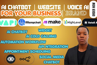 ai chatbot,chatbot,gohighlevel,manychat,voiceflow,api,vapi,make, social media