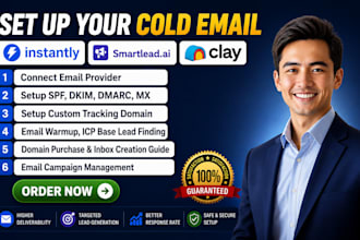 setup instantly or smartlead for cold email marketing and lead generation