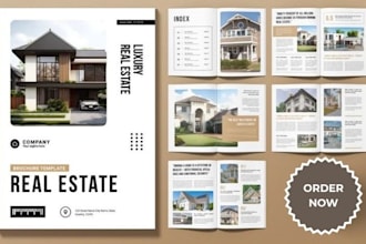 design property brochures, listing documents and marketing materials in indesign