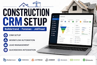 setup buildertrend foreman jobtread jobber acculynx coconstruct quickbooks CRM