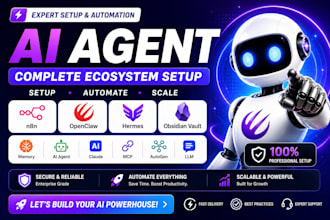 setup n8n openclaw hermes obsidian vault memory ai agent claude mcp autogen llm