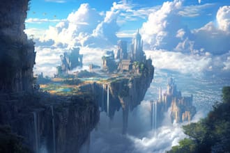 fantasy concept landscape illustrations