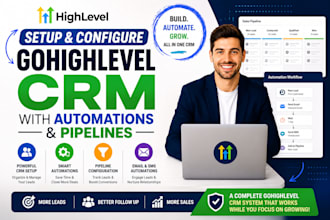 setup and configure your gohighlevel crm with automations and pipelines