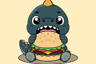 draw a cartoon doodles and mascot character illustration
