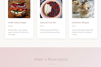 create modern website design with animations, responsive layout and smooth UX