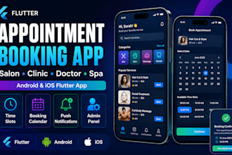 build a flutter appointment booking app for salon or clinic
