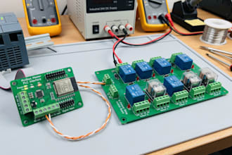 create plc interface modbus pcb and relay control boards