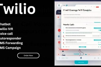 build ai twilio chatbot, IVR, voice calls, SMS campaign and automation system