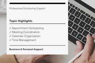 manage your calendar, appointments and scheduling