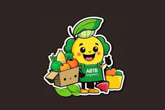 design iconic organic fresh fruit logo