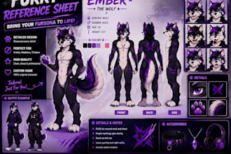 draw furry ref sheet fursona character vtuber reference sheet nsfw oc anthro