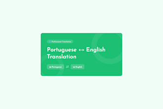 translate portuguese to english and english to portuguese