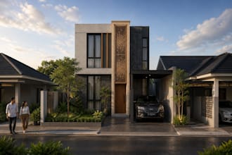 create 3d modelling architecture and interior with photorealistic rendering