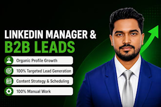 be your linkedin manager for organic growth