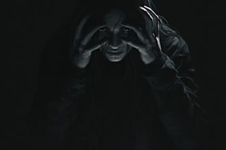 create your art or character in a dark viking style