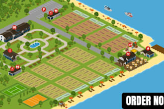 design custom campground map resort map site map design and park map