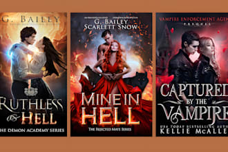 do book cover dark romance or gothic romance book cover illustration for ebook