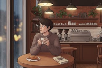 draw digital illustration in semi realistic style