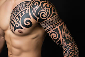create a profesional tribal tattoo design