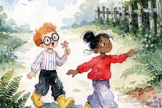 watercolor children book illustration children book illustration