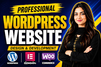 build wordpress website design development as web developer using elementor pro