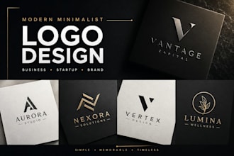 design 3d minimalist logo and brand identity