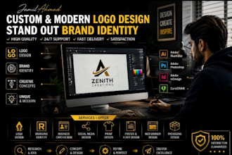 design minimalist modren logo for your brand