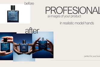 make a professional ai image of your product in model hands