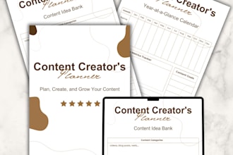 design a custom digital planner, journal, or printable tracker