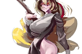 draw a cute girl illustration