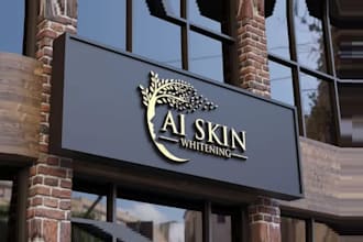 design minimalist custom skin whitening logo