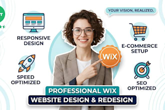 create a professional wix website desgin or e commerce store