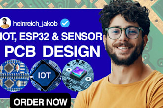 design esp32 iot pcb layout, sensor board, bluetooth and stm32 pcb for smart iot