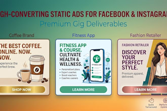 design high converting static ads for facebook and instagram