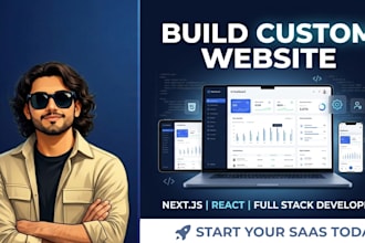 build custom website, responsive web development, next js and react expert