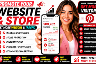 promote your website or store with paid tools for more visitor, pinterest pin