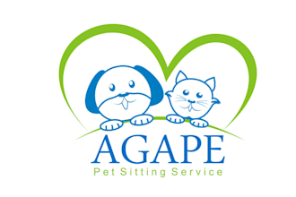 design high definition agape pet sitting service logo