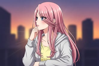 make illustration in anime or manga style
