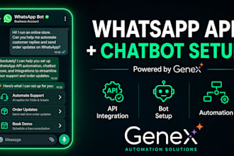 do whatsapp business API setup and build chatbot