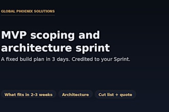 scope and architect your startup mvp with a fixed build plan