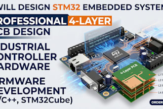 design stm32 pcb, 4 layer pcb, mosfet switching, optocoupler and embedded system