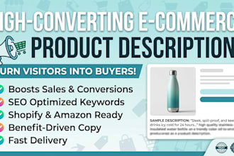 write high converting e commerce product descriptions