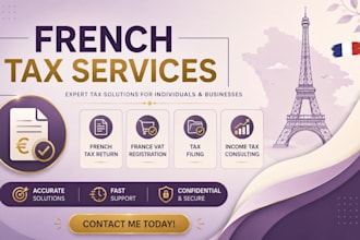french tax return, france vat registration and tax filing, consulting,income tax