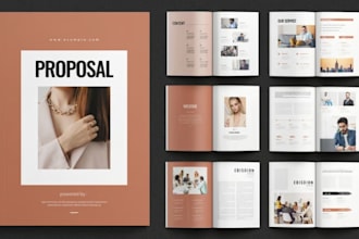 design a pandadoc, proposify, or qwilr business proposal template