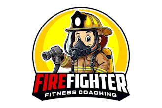 design a modern fire fighter logo