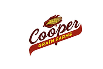 design wordmark cooper grain farms logo