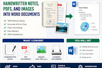 convert notes, pdfs, and images into word documents