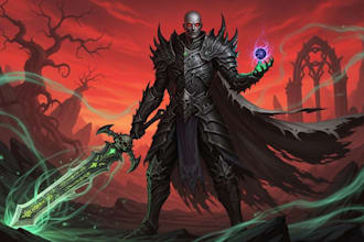 illustrate a dark fantasy character