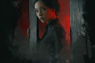 draw heavy metal, dark art, horor and killer illustration