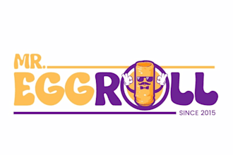 design a modern roll ice cream logo